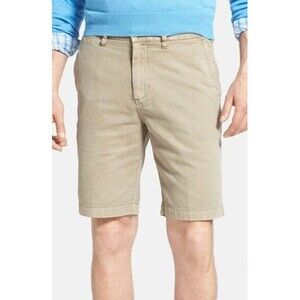 $79 TORI RICHARD Newport Dune Beige Cotton 9" Shorts Size 42 *